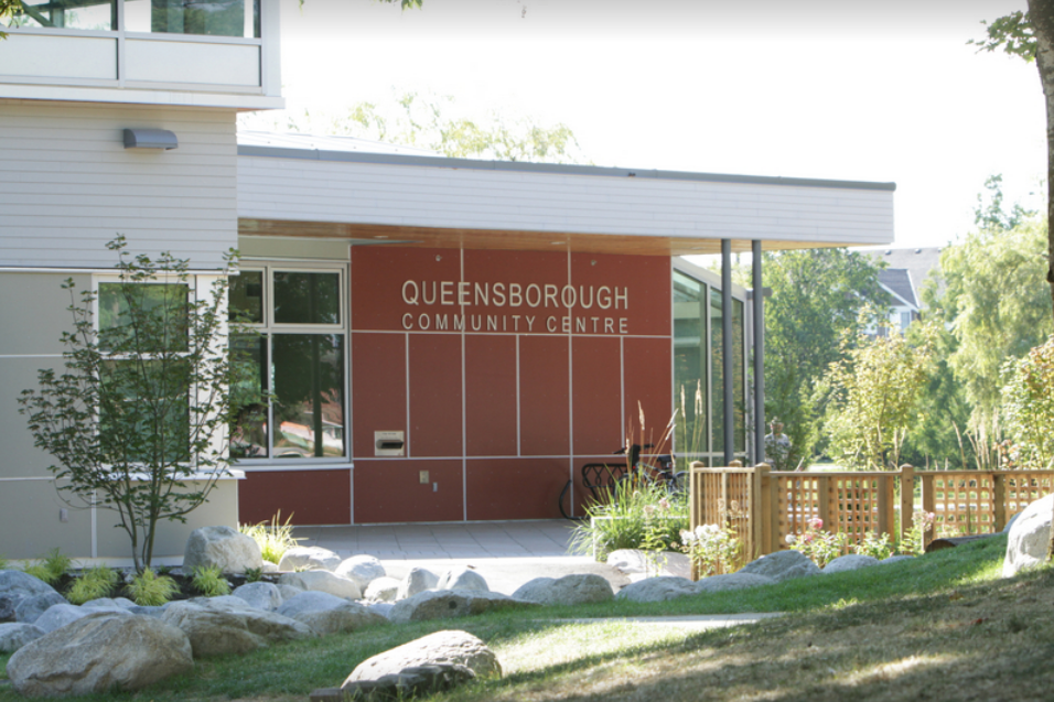 Picture of the front of Queensborough Community Centre.