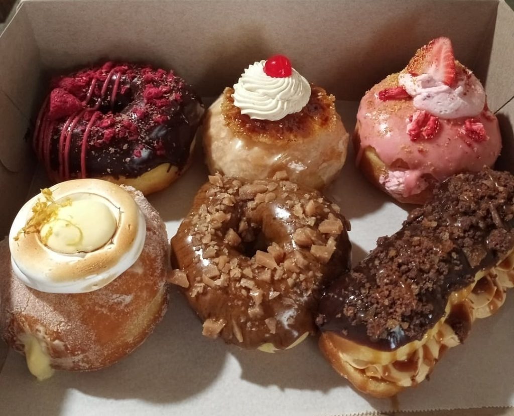 Six huge gourmet donuts