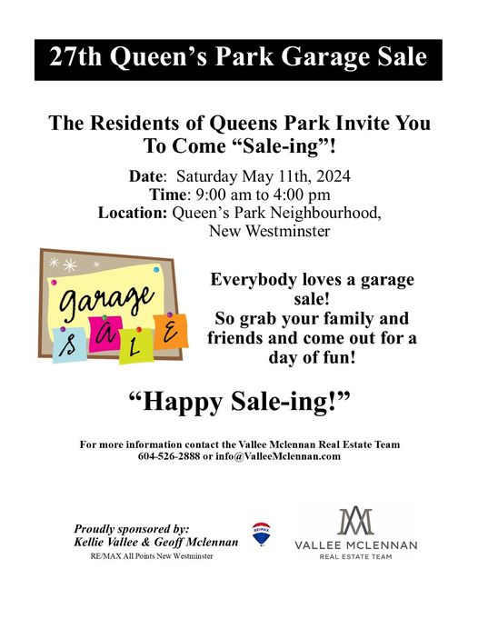27th Annual Queens Park Garage Sale - Tourism New Westminster