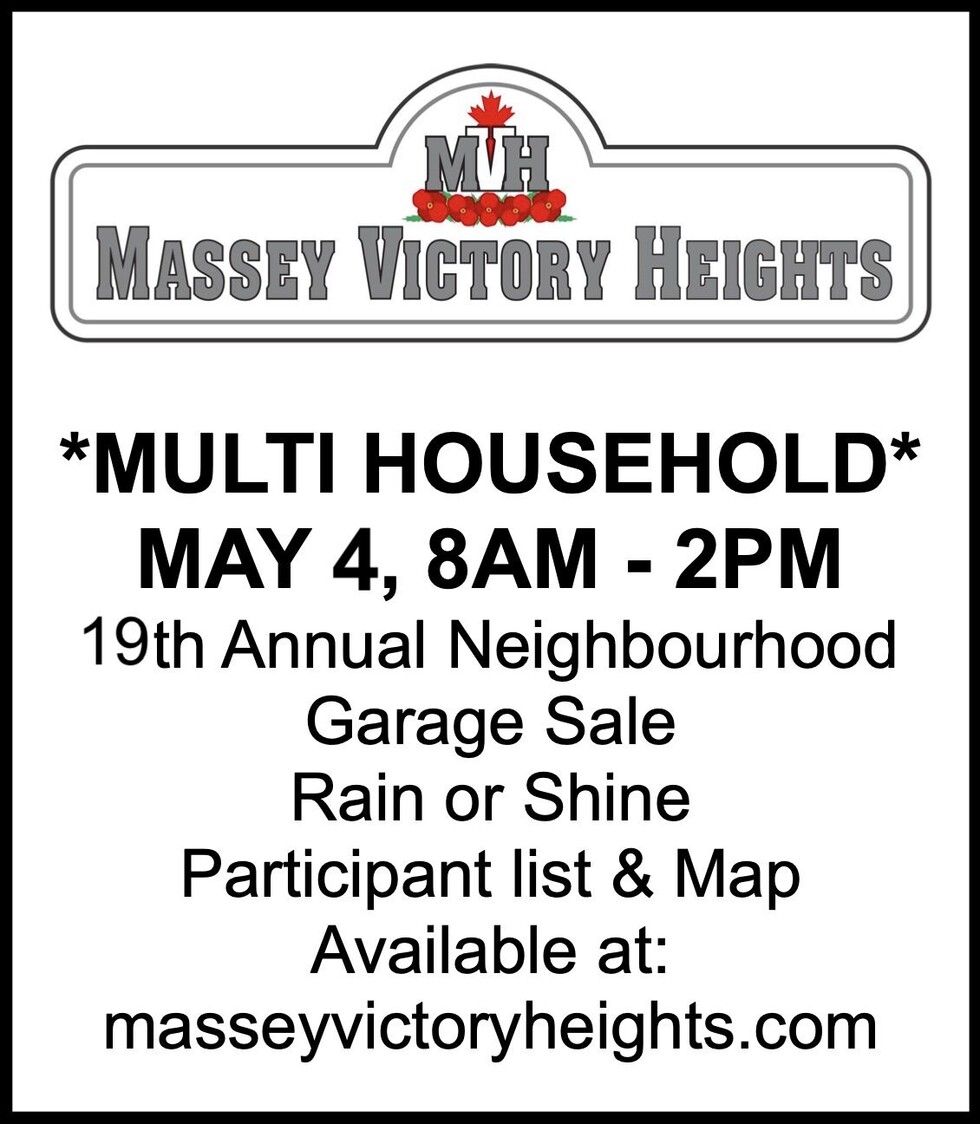 Massey Victory Heights 19th Annual Neighbourhood Garage Sale Tourism