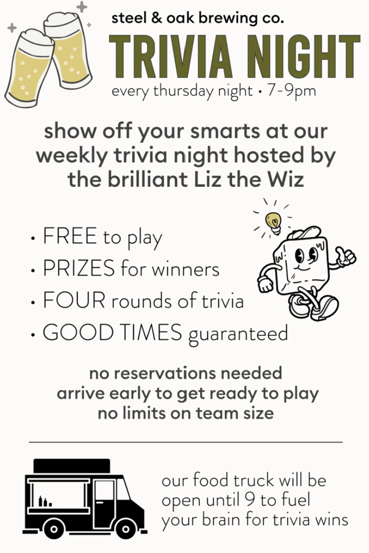 Steel + Oak Trivia Night